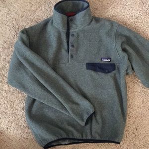 Grey Patagonia quarter zip sweatshirt